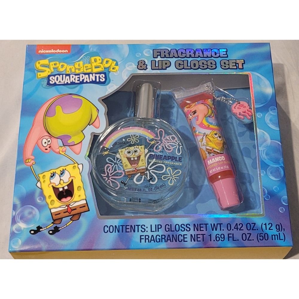 Nickelodeon SpongeBob Fragrance & Lip Gloss Set Pineapple Mango 1.69oz 0.42oz